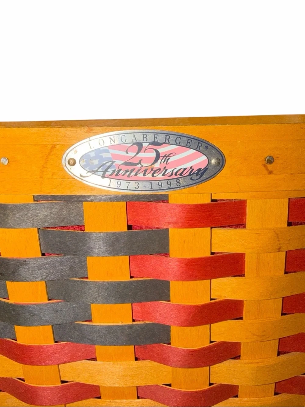 VINTAGE Longaberger 1998 25th Anniversary Basket